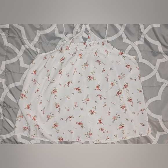 Womens Large white floral tank top - Picture 1 of 5